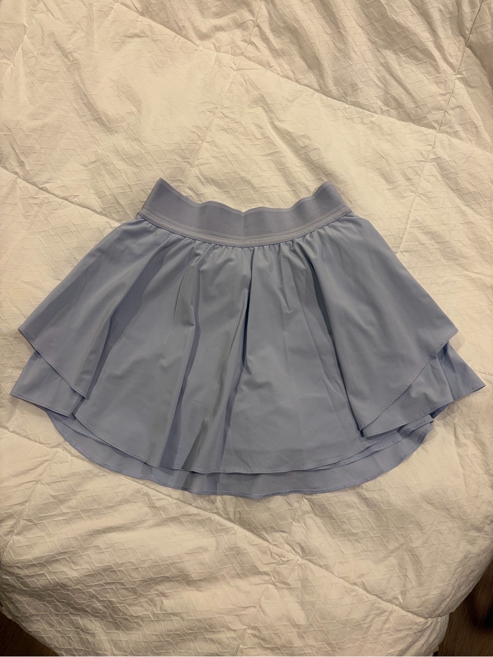 lululemon Athletica Rival Tennis Skirt Light Grey Blue Layered Skater Skirt